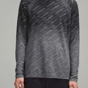 Lululemon Sz Men's Large Metal Vent Tech Long Sleeve Shirt (W/ Logo) Fade Alpine